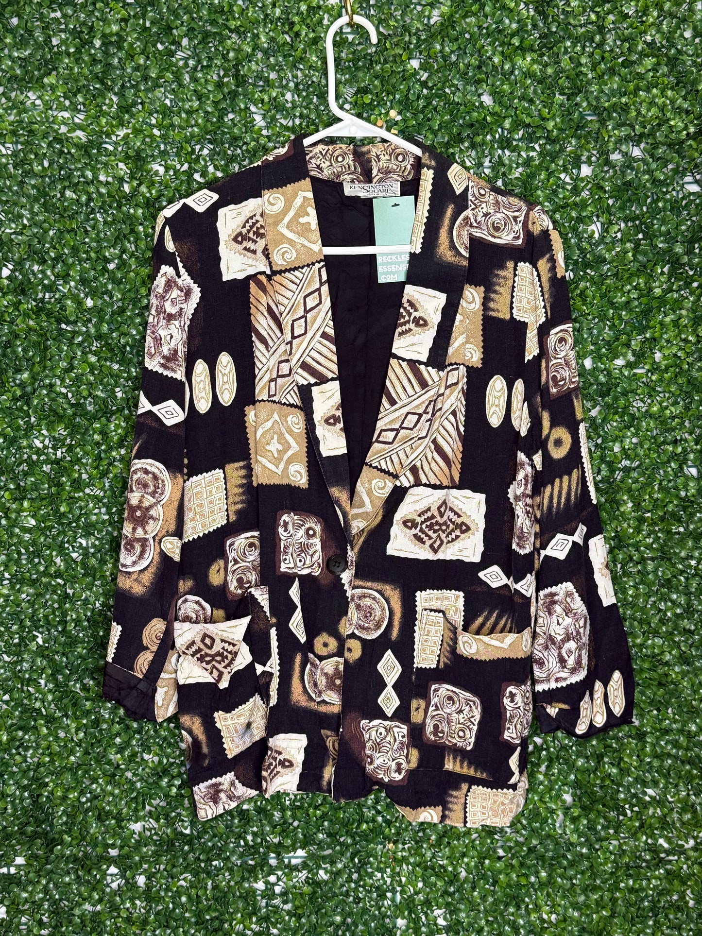 Kensington Square Vintage Print Blazer