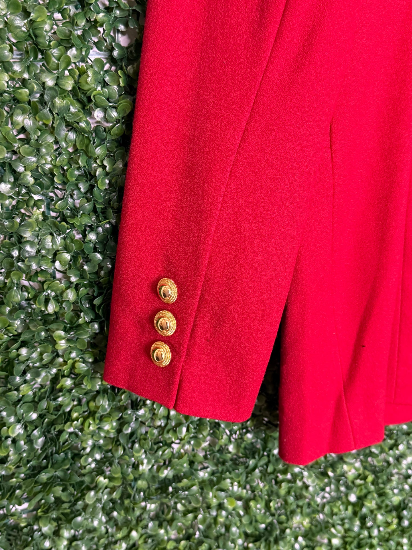 Nota Bene Wool Embroidered Blazer with Green Gems