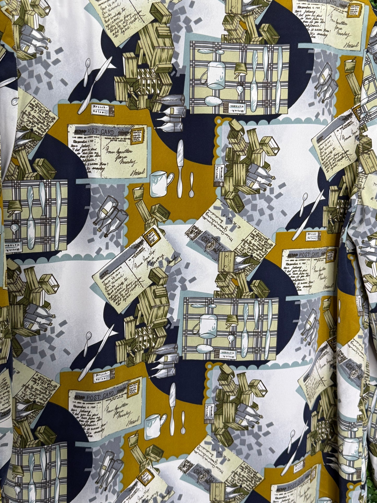 Vintage Bar Kitchen Patterned Button Up