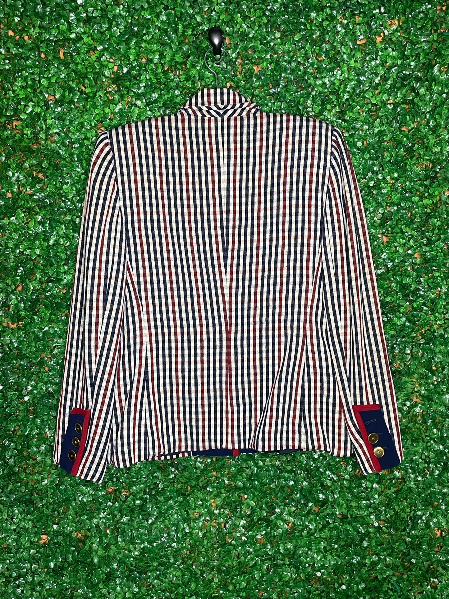 Vintage Plaid Checkered Wool Blazer