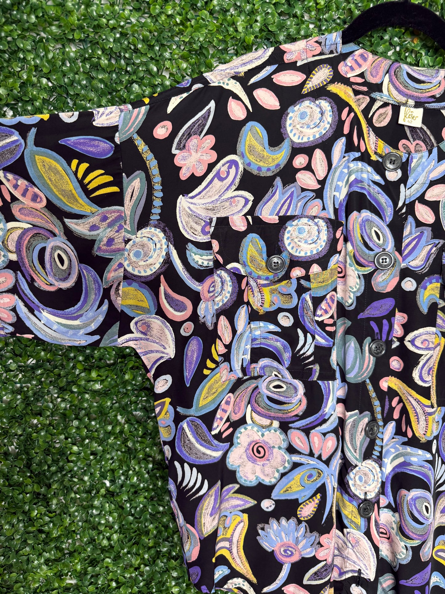 Haser Vintage Patterned Short Sleeve Shirt