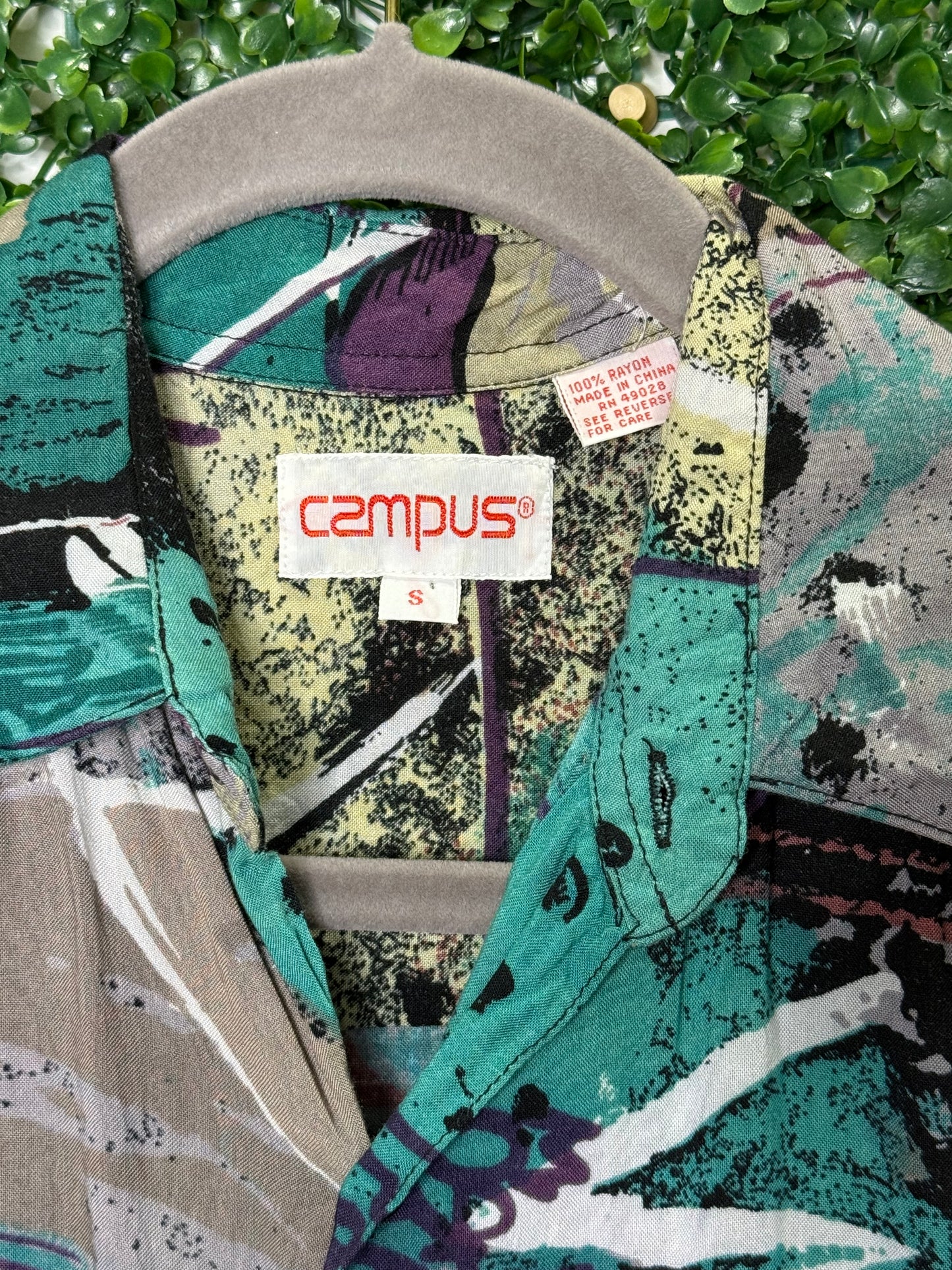 Campus Vintage Patterned Shirt