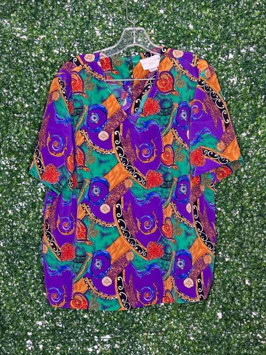 Vintage Patterned Colorful Top