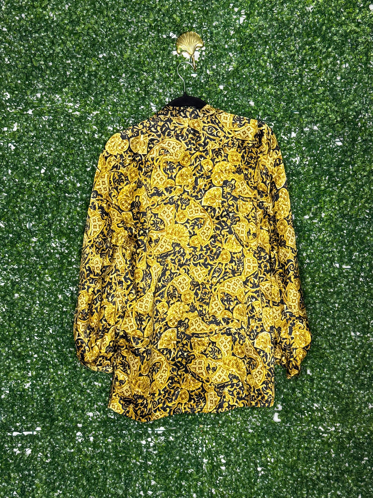 Vintage Jordan Black and Gold Button Up