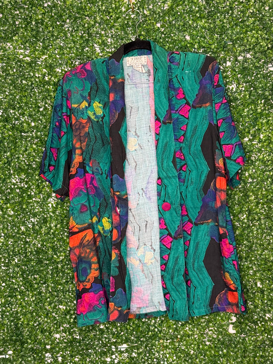 First Class Vintage patterned multicolored short duster