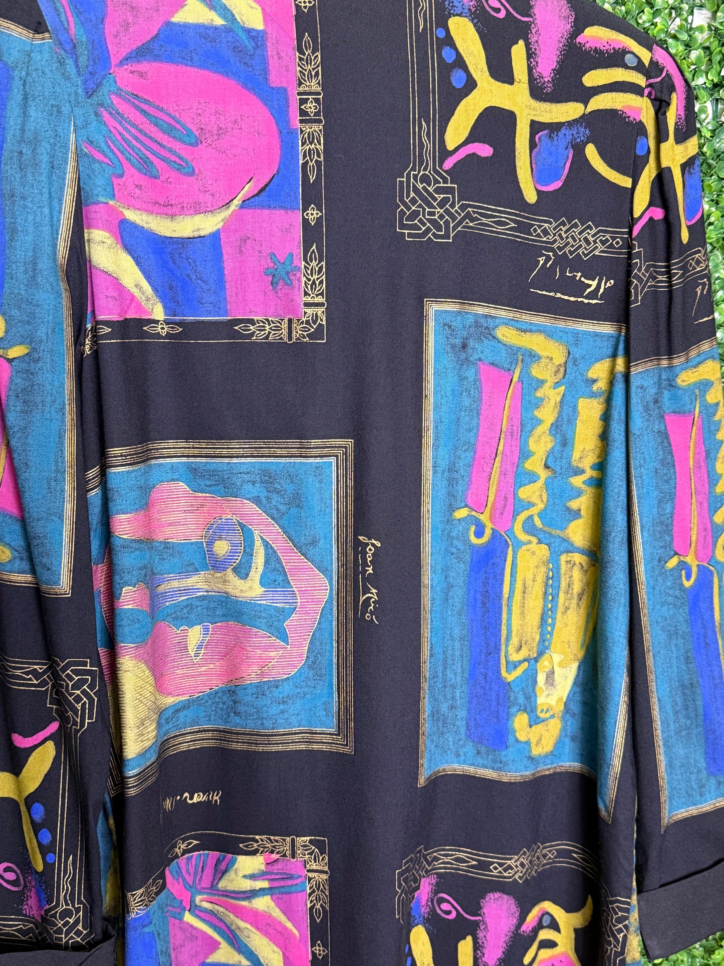 Periwinkle Black Picasso Duster