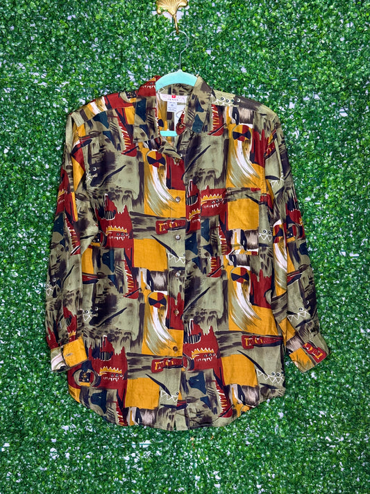 Stont Petite Vintage Patterned Button Up