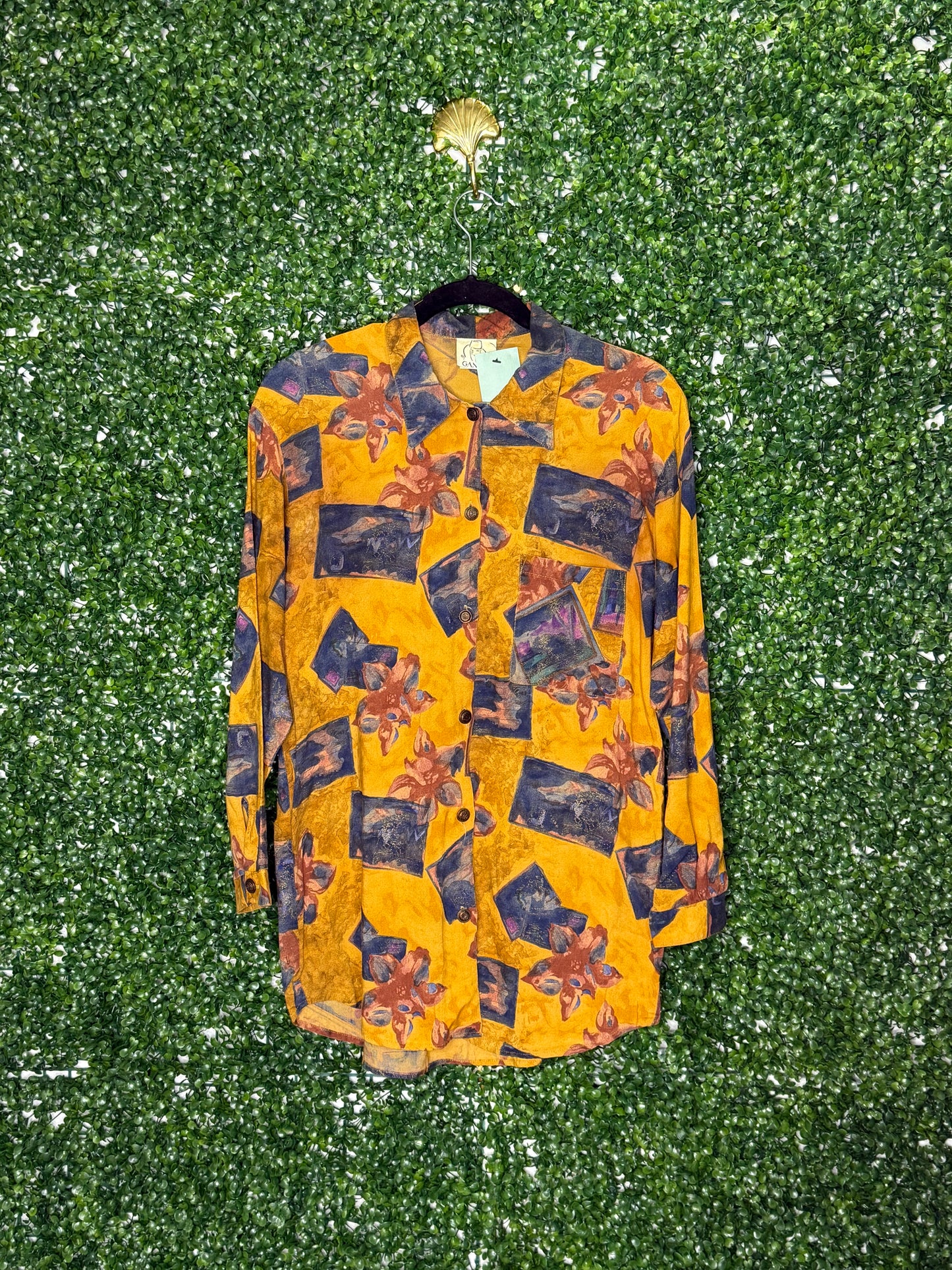 Gantos Vintage Print Button Up