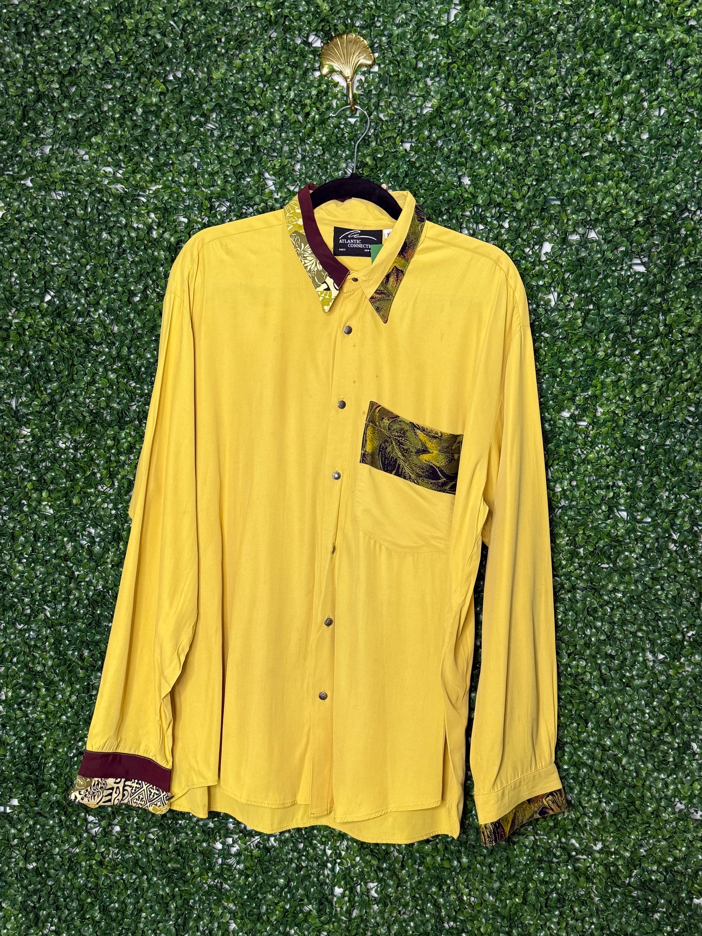 Atlantic Connection Yellow Button Up