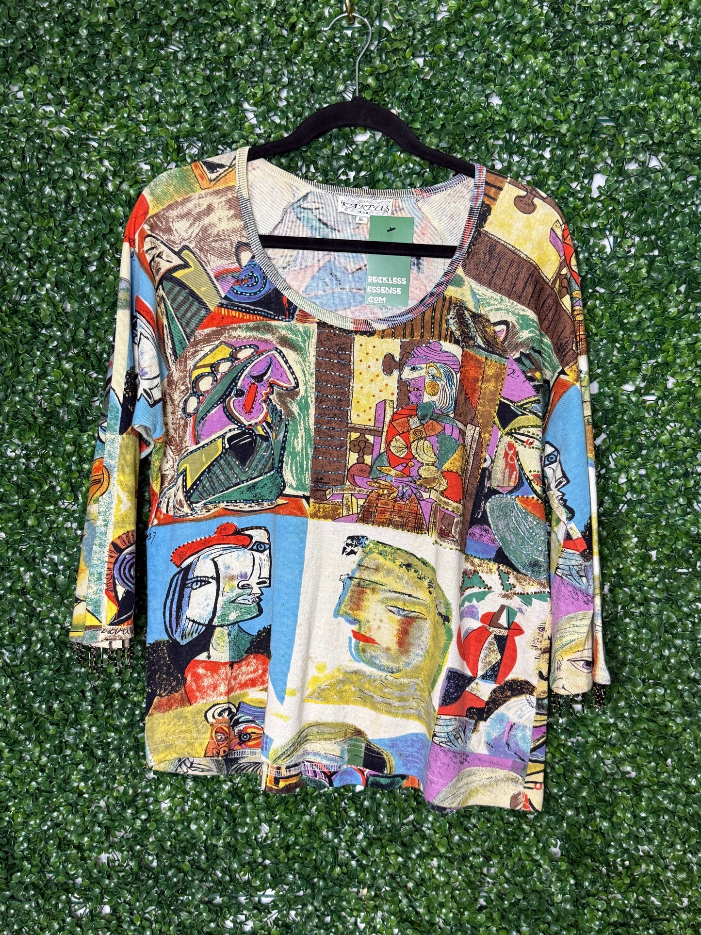 Kaktus Vintage Picasso Like Sweater top