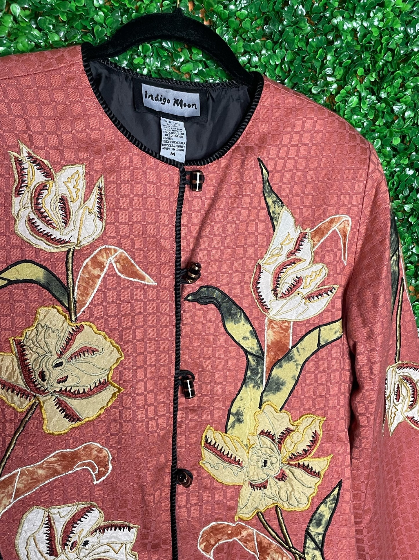 Indigo Moon Pink Vintage Floral Jacket