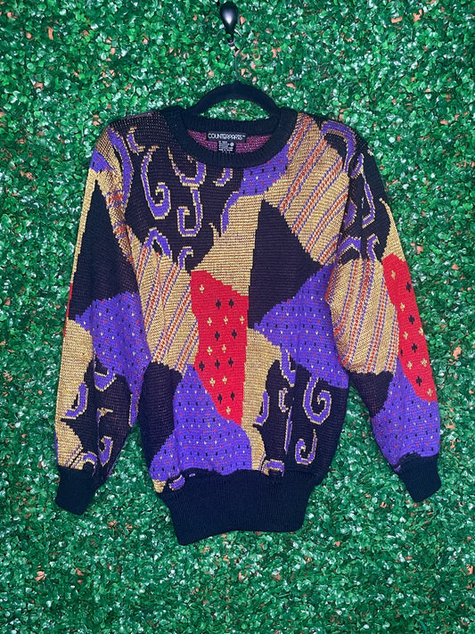 Counter Parts Vintage Geo patterned Long Sweater