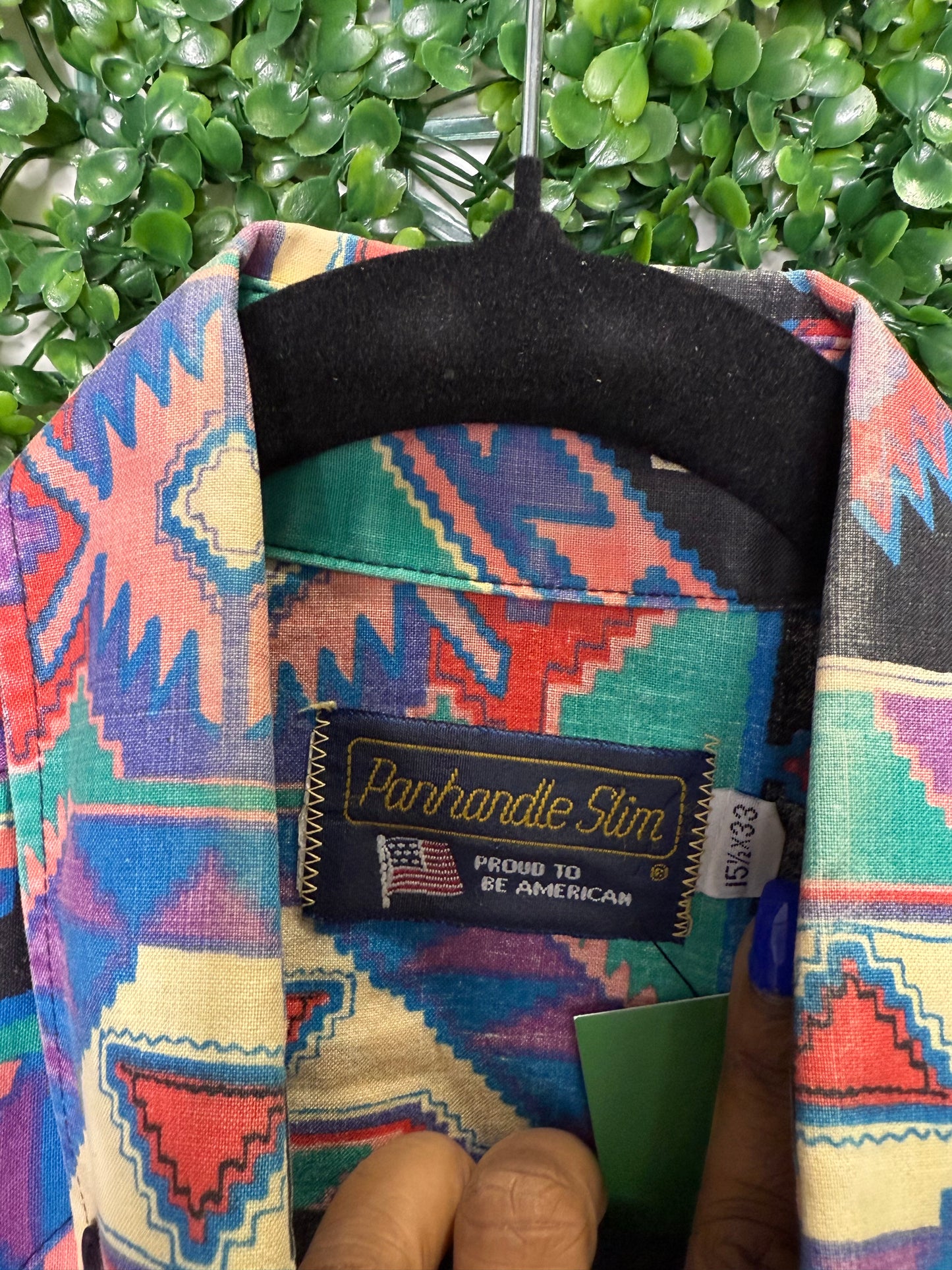 Panhandle Slim Vintage Aztec Print Shirt Button Up