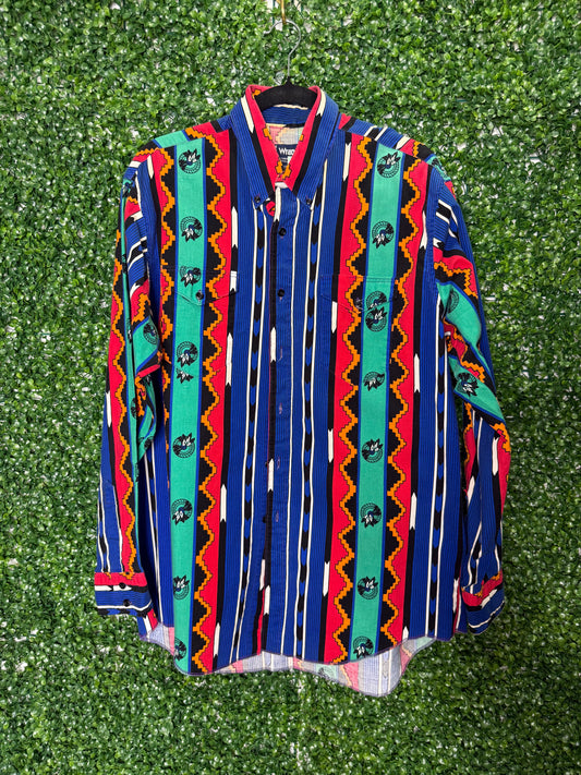 Vintage Wrangler Multicolored Button Up Shirt